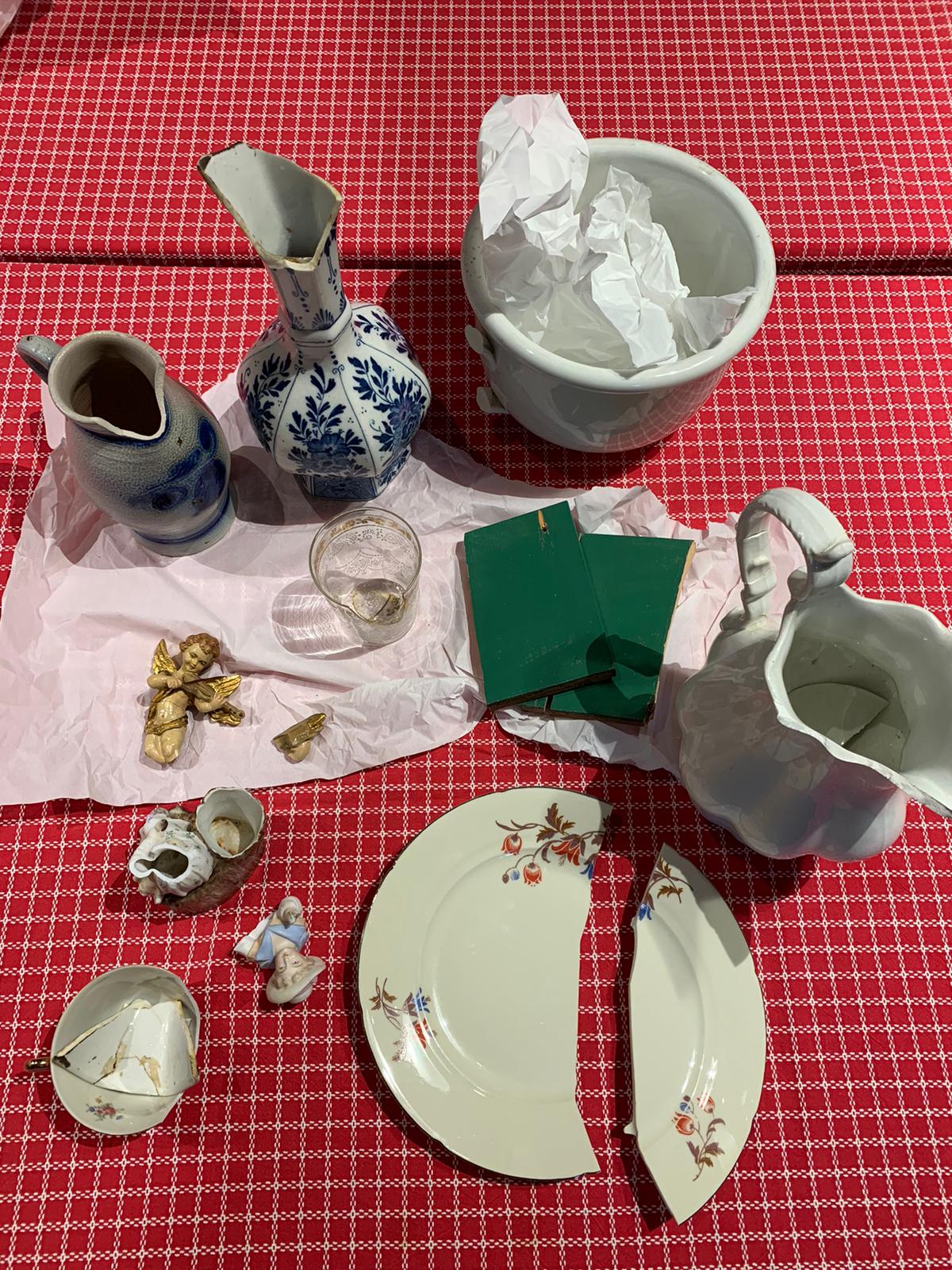 Gebroken voorwerpen historische collectie
